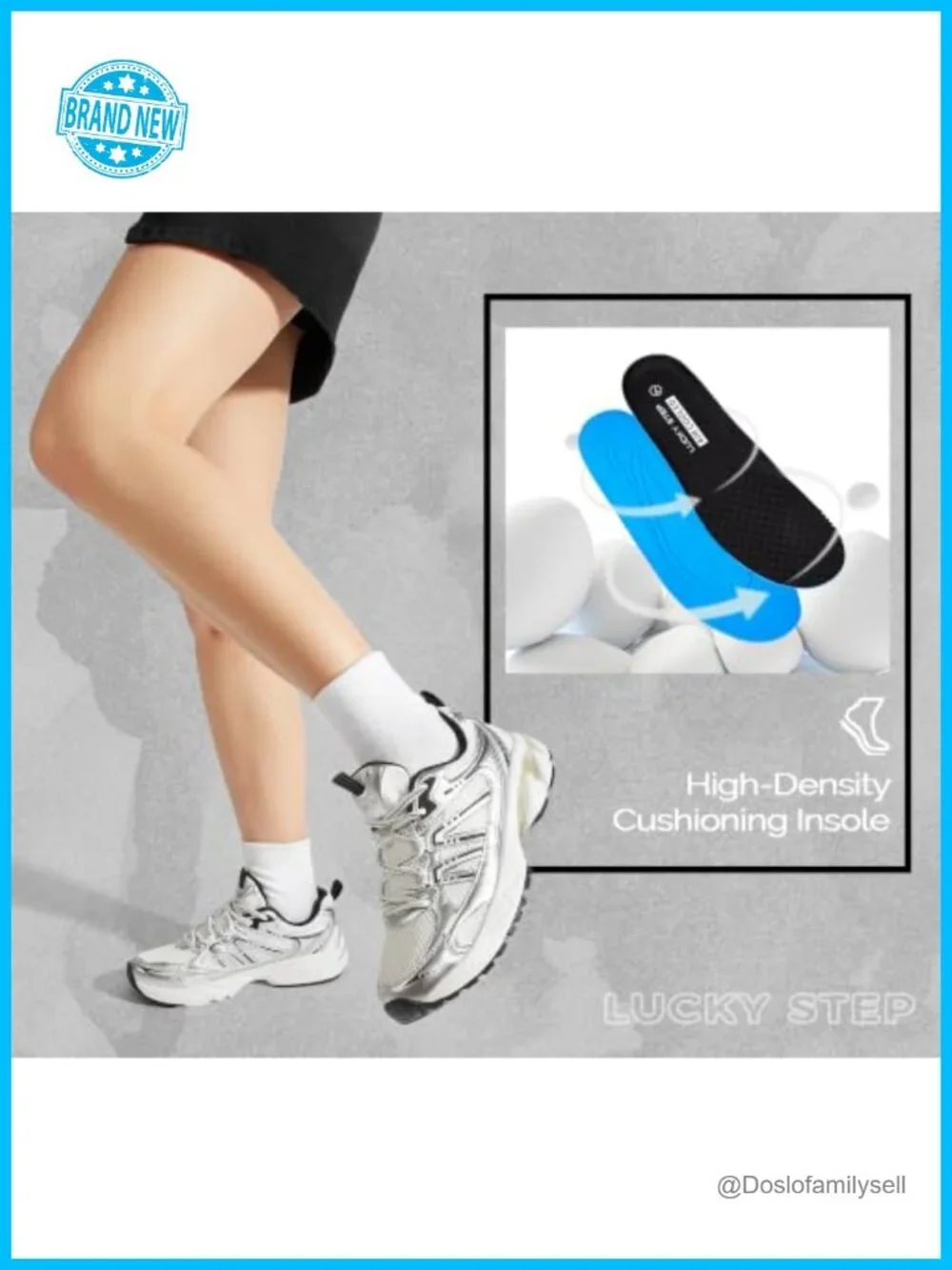 Chunky Fashion Sneakers Running Tennis Shoes with PU Mesh Upper Hybrid Sole
